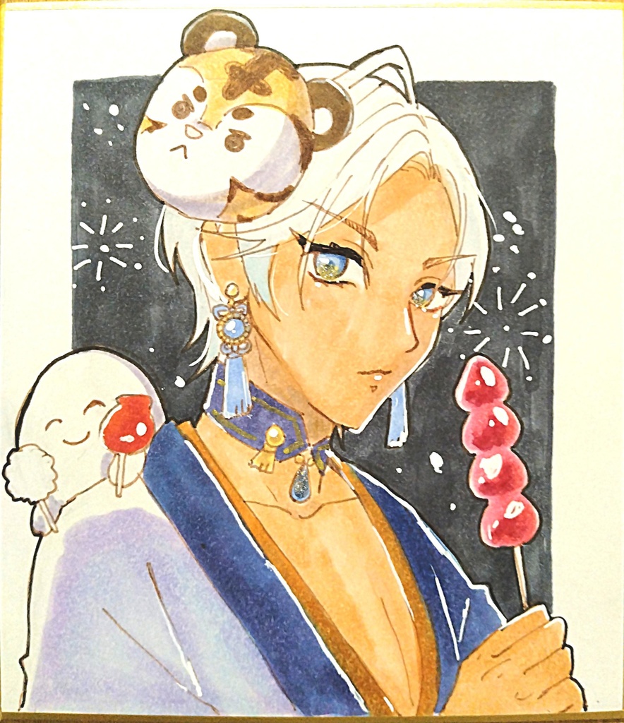 【非公式】手描きミニ色紙