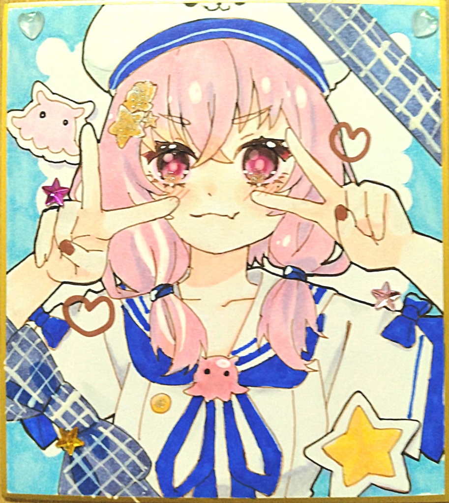 【非公式】手描きミニ色紙