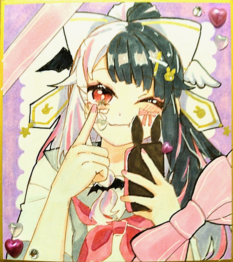 【非公式】手描きミニ色紙