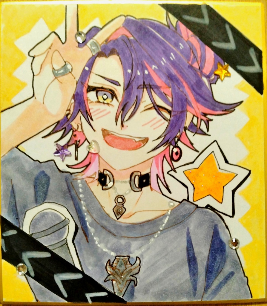 【非公式】手描きミニ色紙