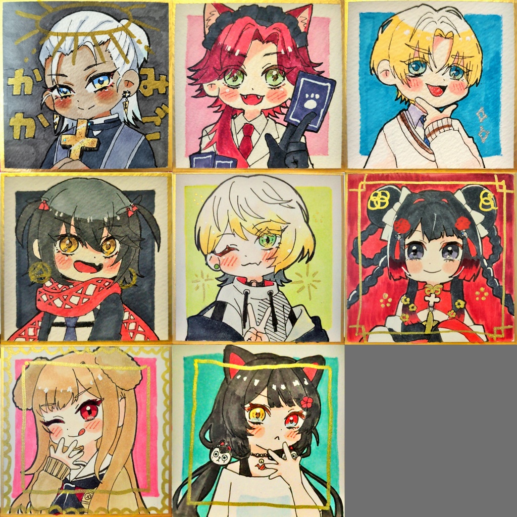 【非公式】手描き豆色紙