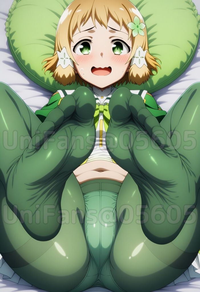 💚犬吠埼樹 緑タイツ足裏💚