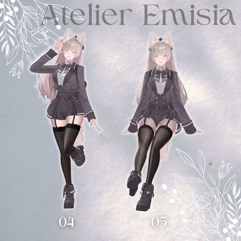 FREE/無料 PoseSet01 -5PoseSet- #AtelierEmisia