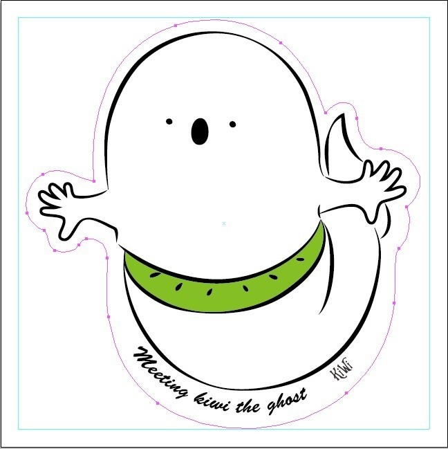 おばけのキウィ・ステッカー | Meeting kiwi the ghost