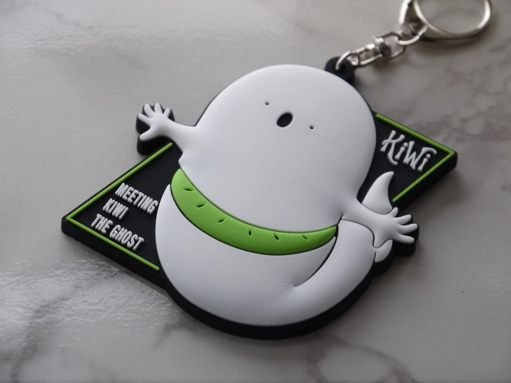 おばけのキウィ・ラバーキーホルダー | Meeting kiwi the ghost