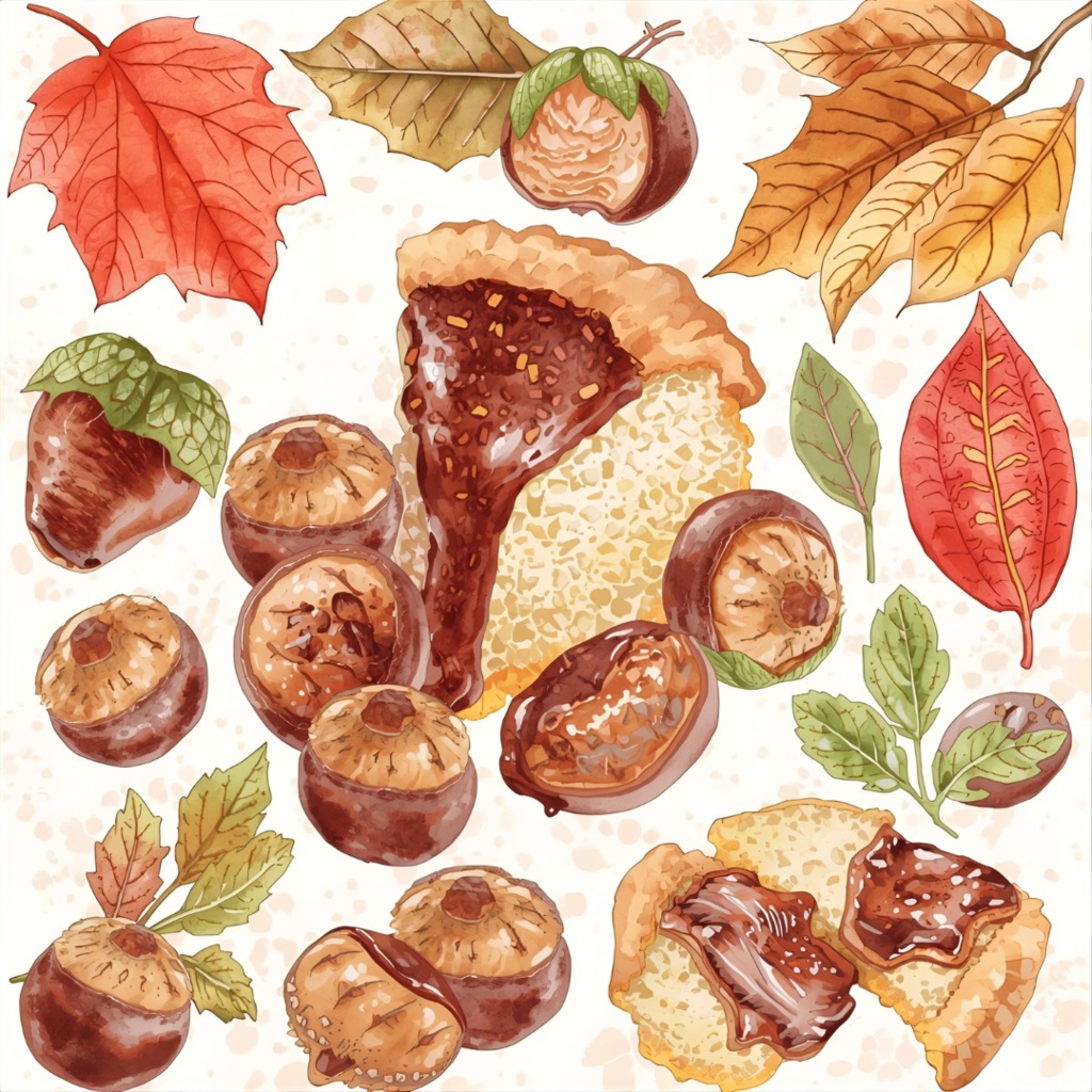 「秋の味覚クリップアートセット」10png