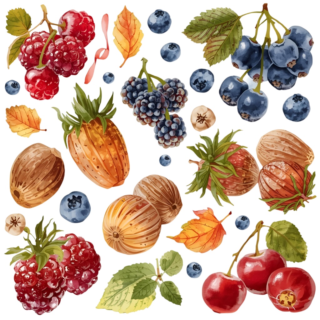 「秋の味覚クリップアートセット」10png