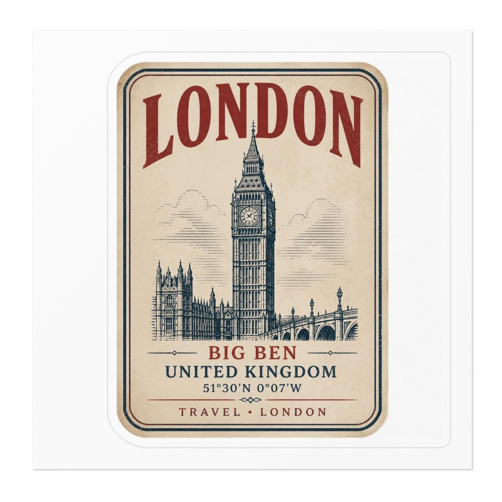 【LONDON】ビッグベン ロンドン ヴィンテージトラベルステッカー