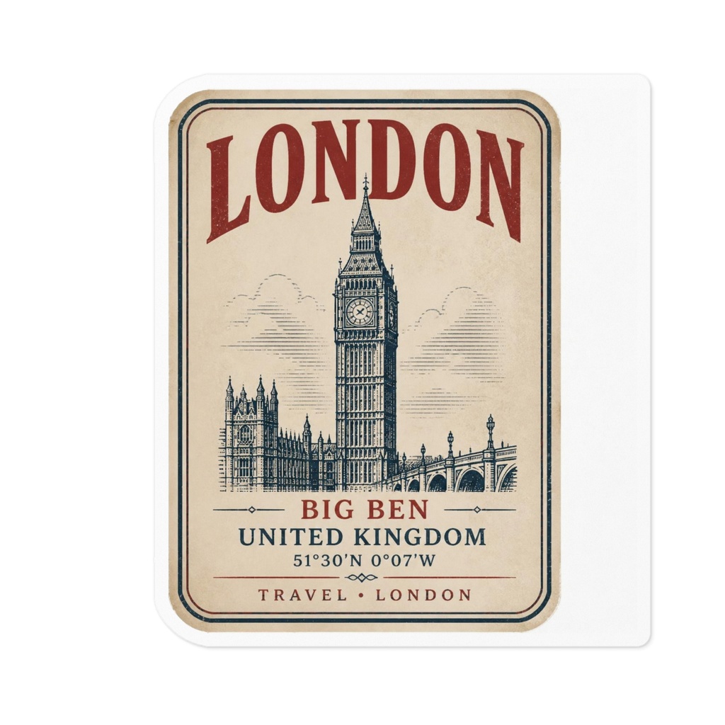 【LONDON】ビッグベン ロンドン ヴィンテージトラベルステッカー