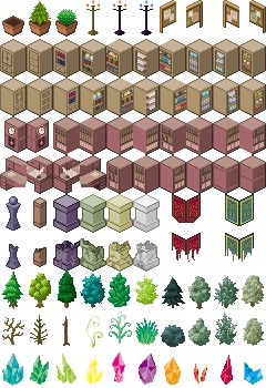 クォータービューマップチップ ドット素材