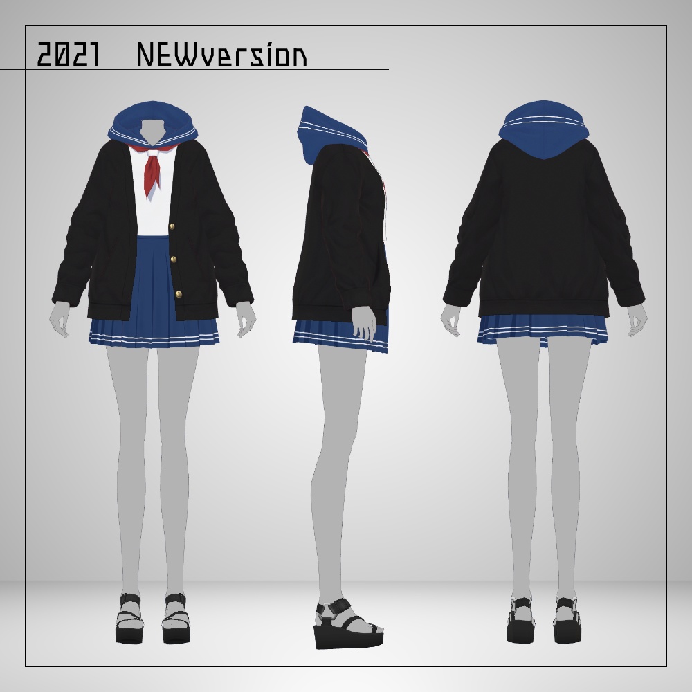 VRoid セーラー風サマーセット v1.3