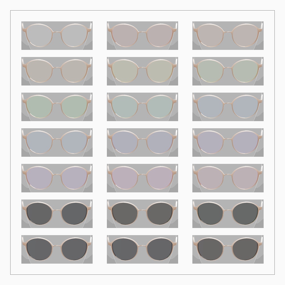 VRoid カラーレンズ眼鏡 v1.1