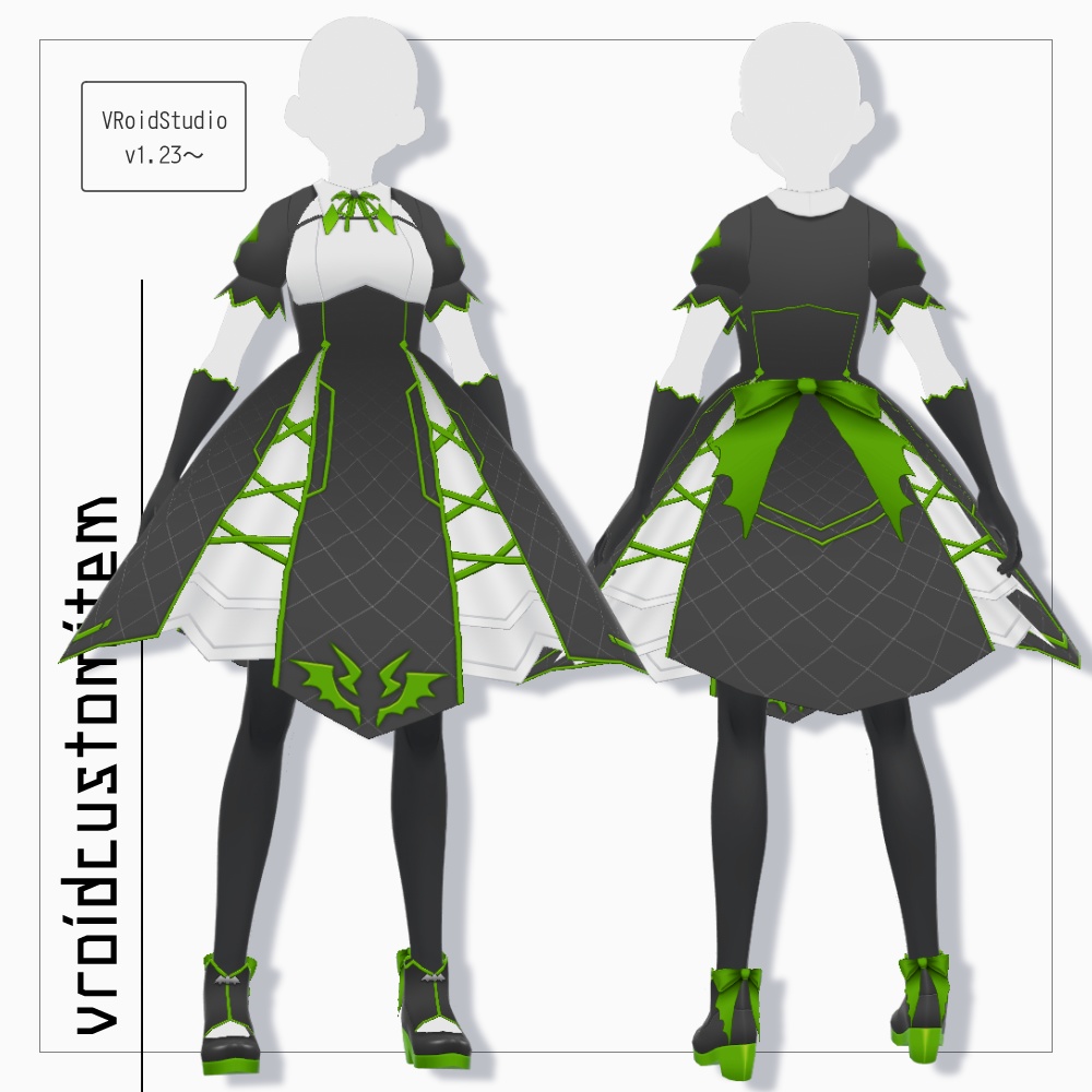 VRoid 蝙蝠ドレス v1.1