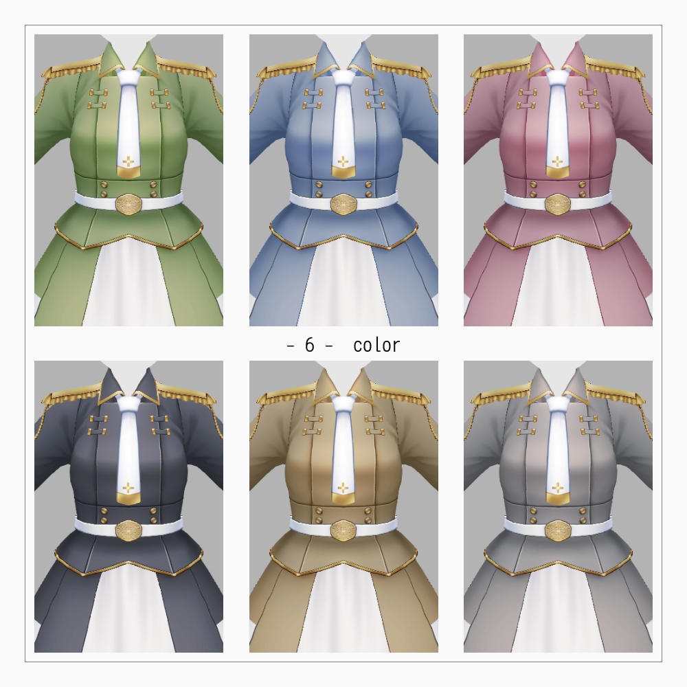 VRoid ミリタリーワンピース v1.1