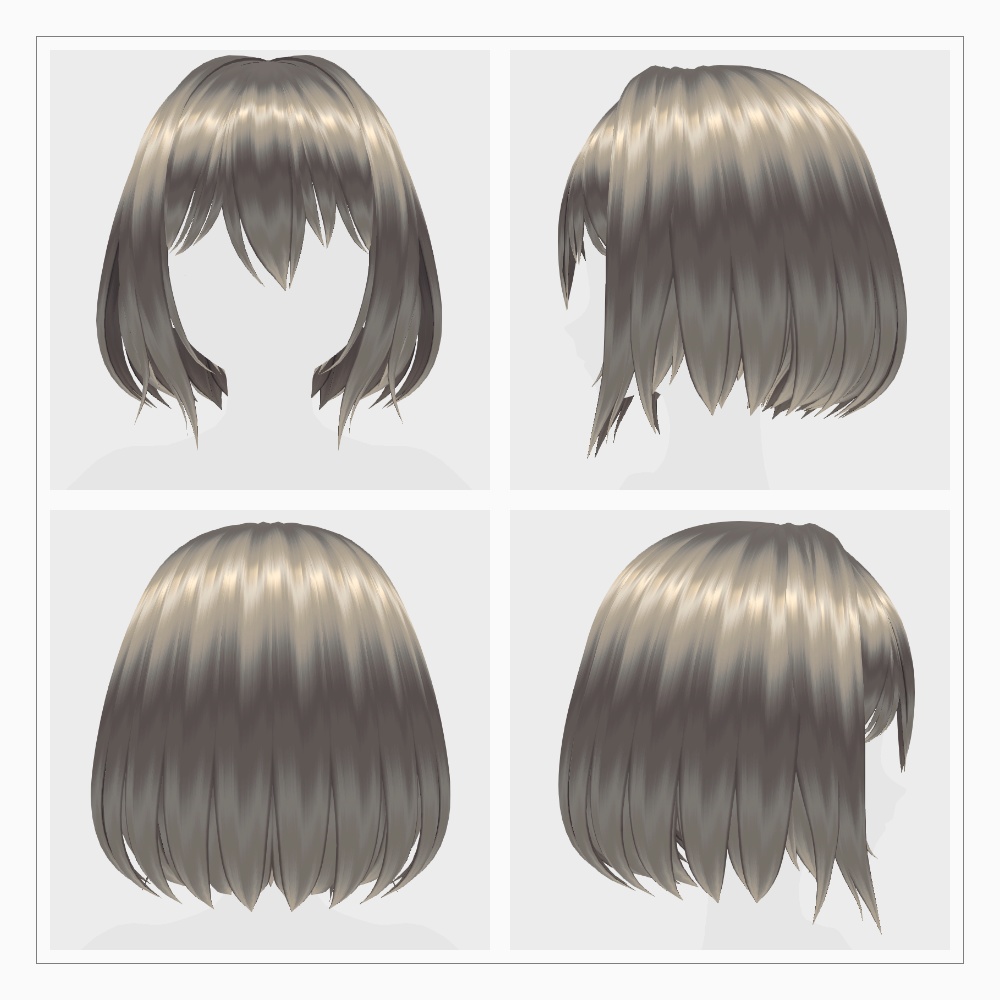 VRoidヘアプリセット・髪テクスチャ6 v1.1