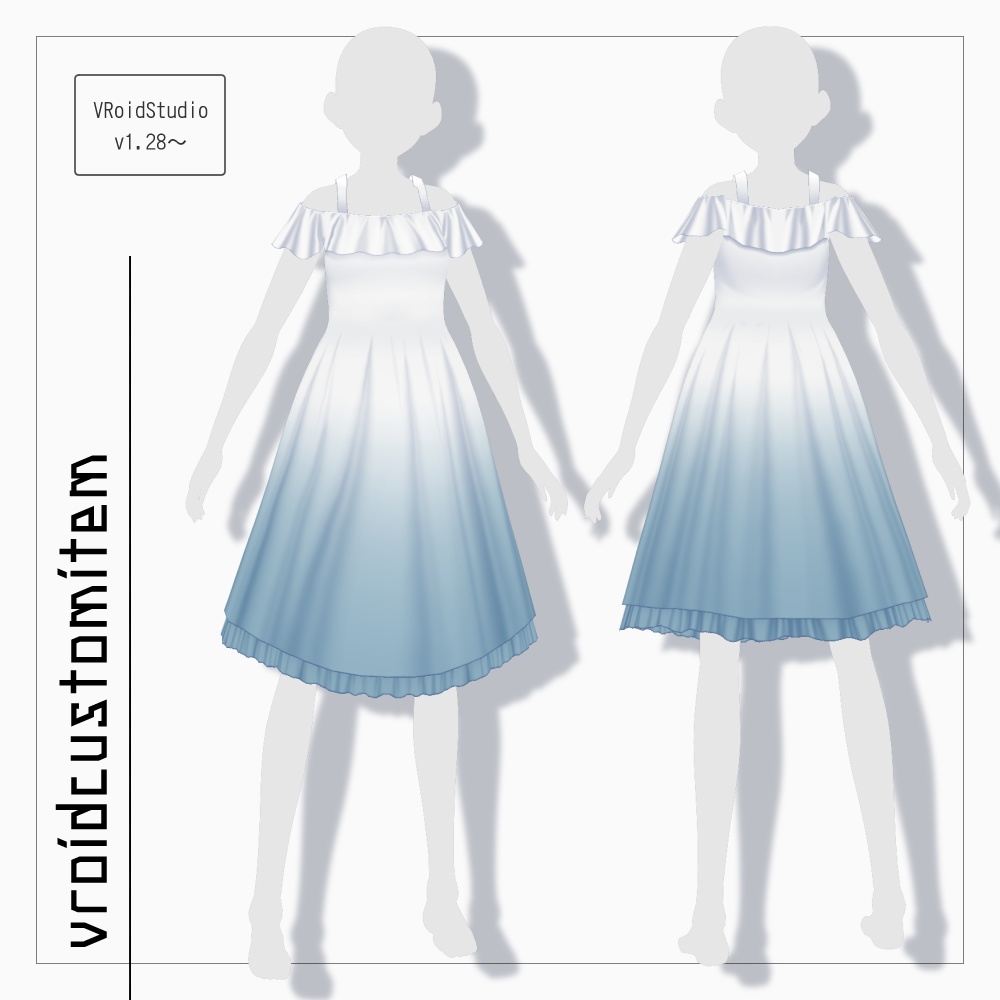 VRoid 紫陽花色ワンピース v1.1