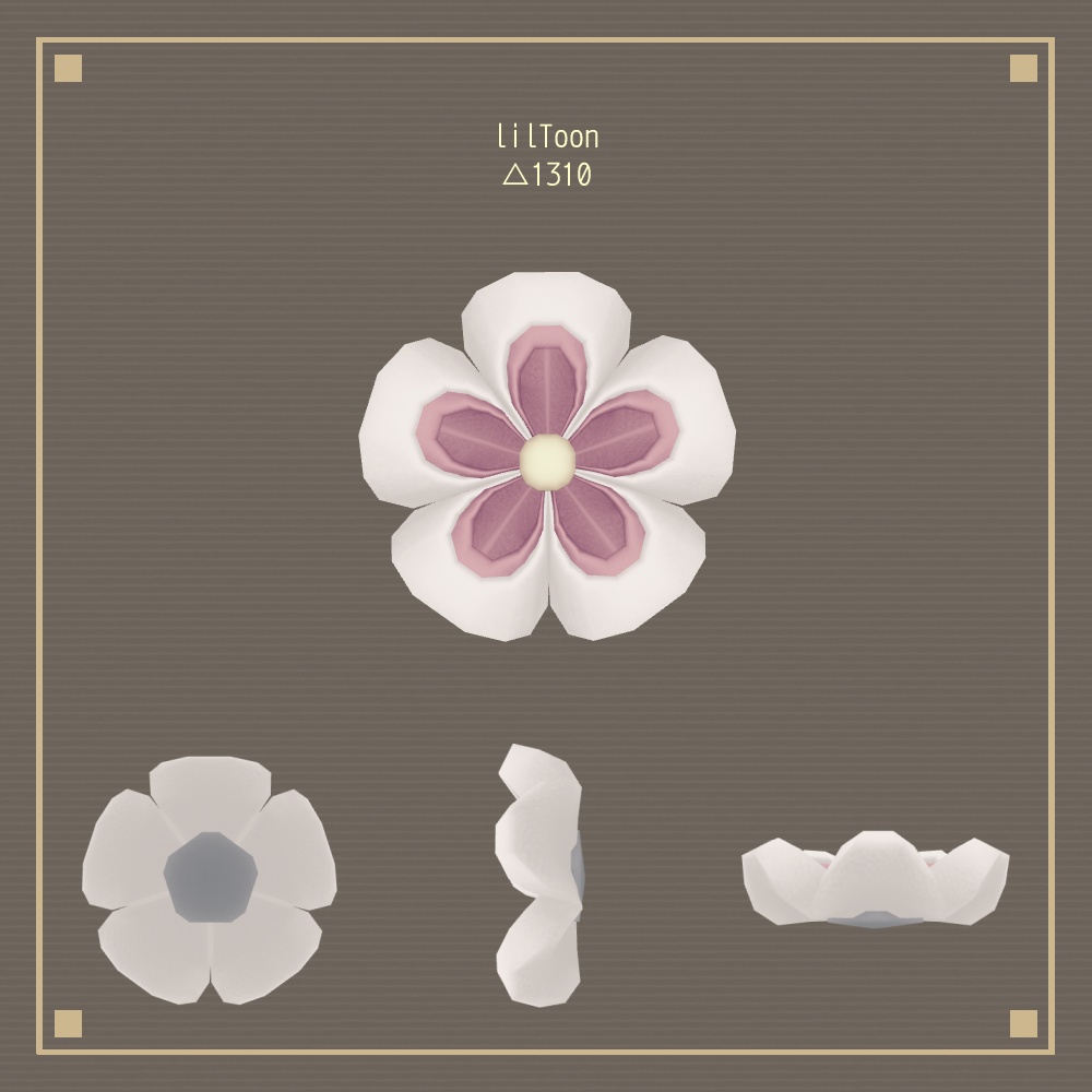 3Dつまみ細工風アクセサリー