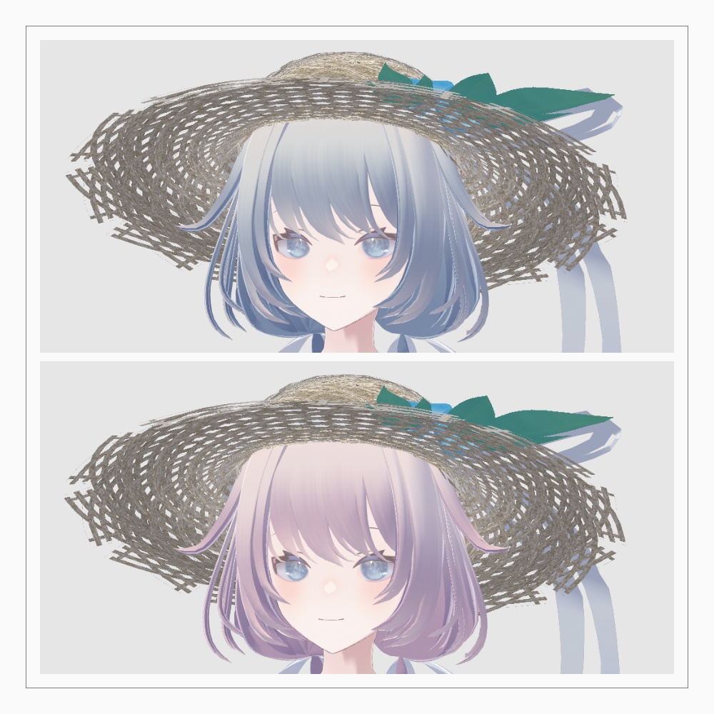 VRoid ヘアプリセット・髪テクスチャ9