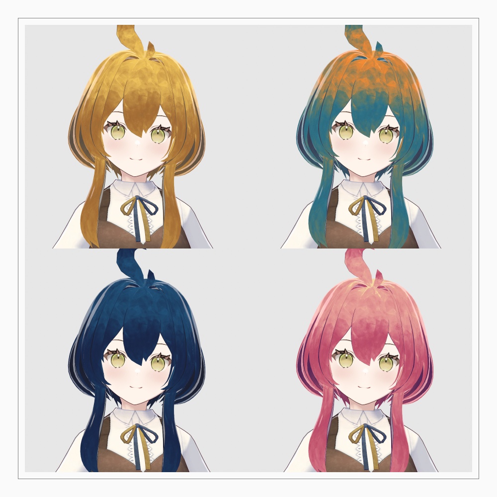 VRoid ヘアプリセット・髪テクスチャ10