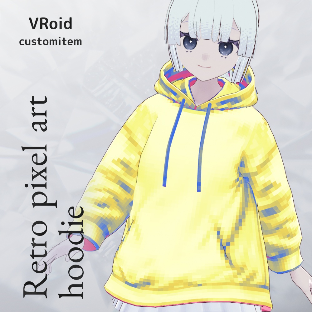 VRoid レトロ風ドット絵パーカー