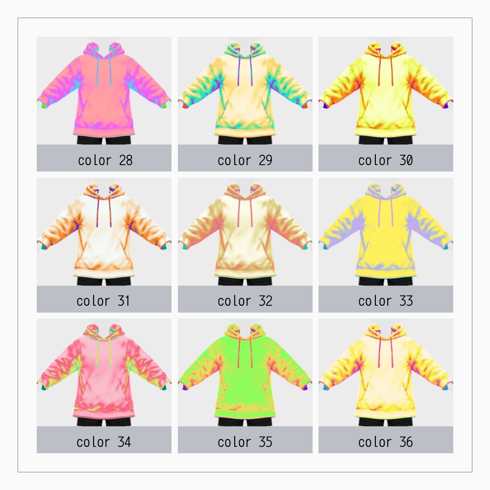 VRoid レトロ風ドット絵パーカー