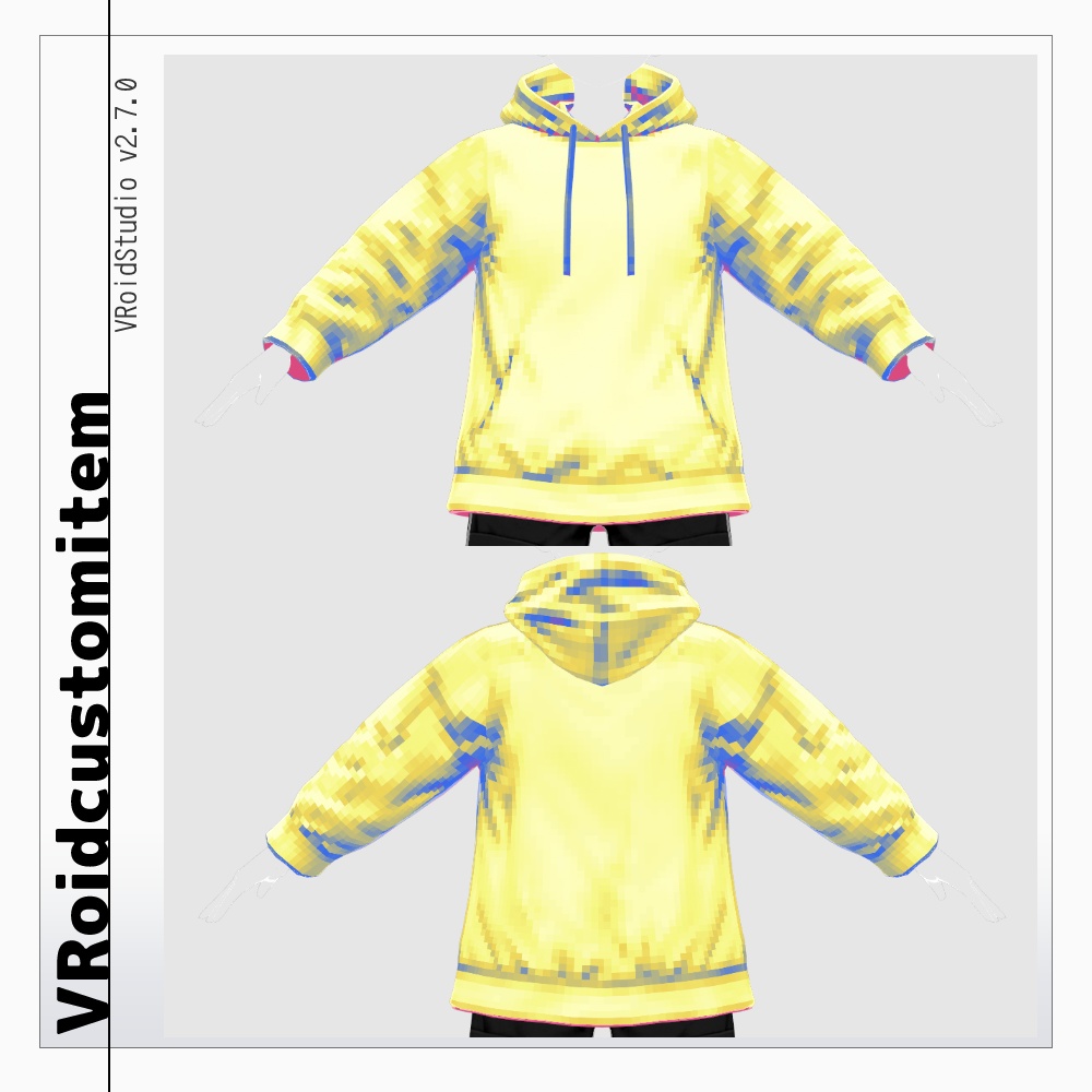 VRoid レトロ風ドット絵パーカー