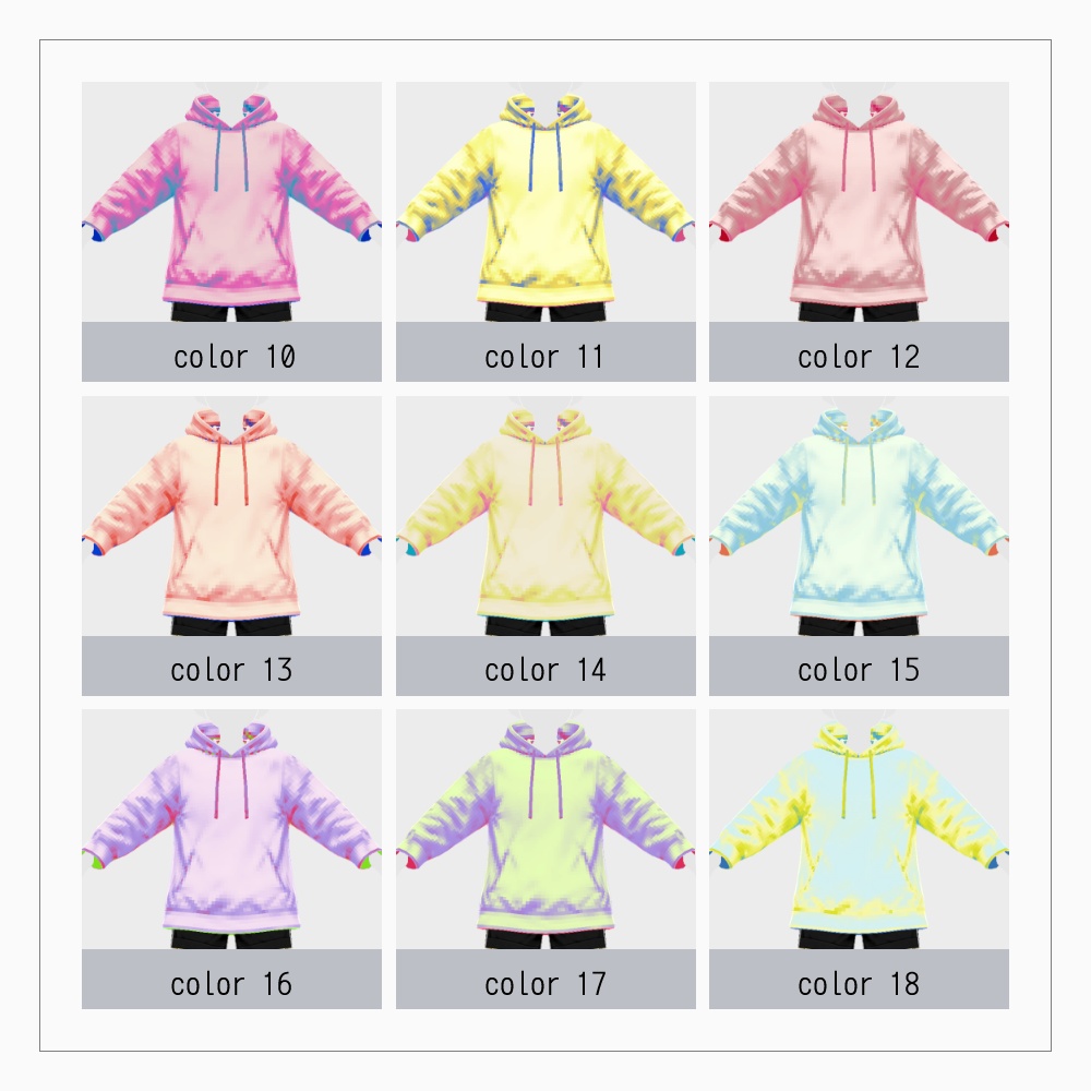 VRoid レトロ風ドット絵パーカー