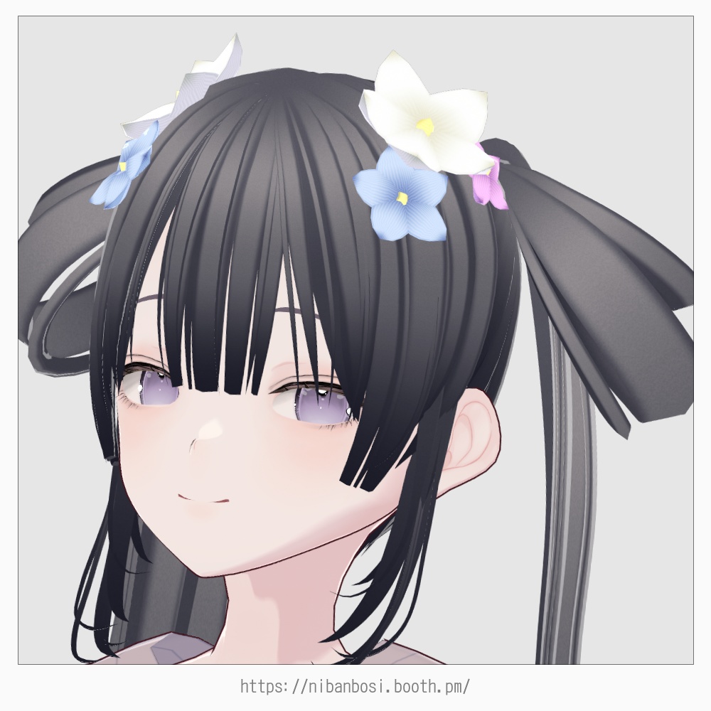 VRoid 髪テクスチャ02 flower