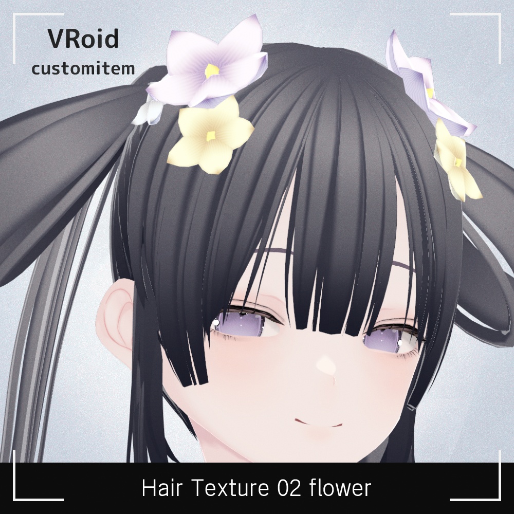 VRoid 髪テクスチャ02 flower