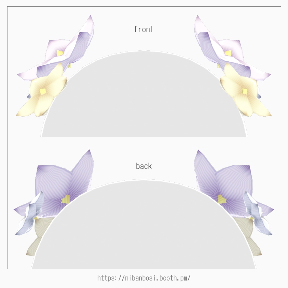 VRoid 髪テクスチャ02 flower
