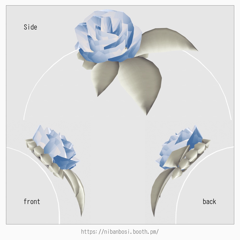 VRoid 髪テクスチャ03 rose