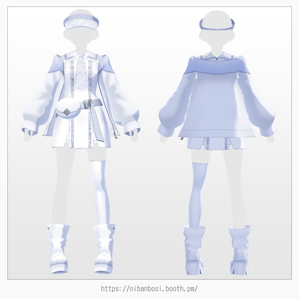 VRoid モノクロジャケットセット