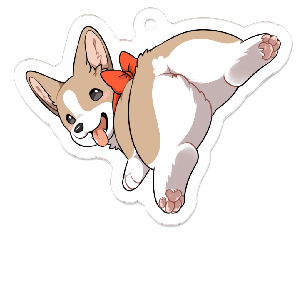 犬井マル1周年記念🐕おしりぶら下げアクリルキーホルダー(全2種類)(お礼のメッセージカード付)