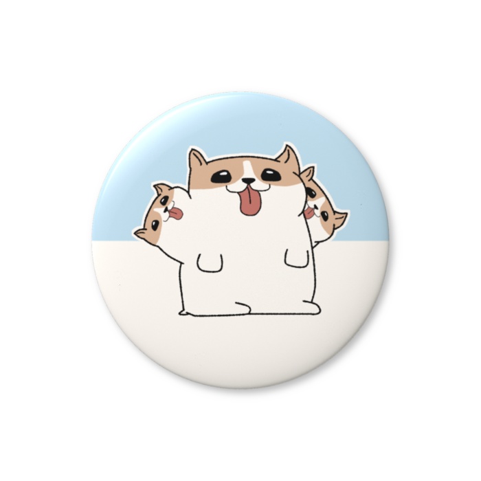 犬井マル🐾手描き缶バッヂ