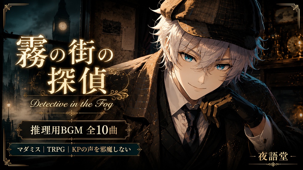 【推理用BGM 全10曲】霧の街の探偵 - Detective in the Fog｜【マダミス/TRPG/フリーBGM】