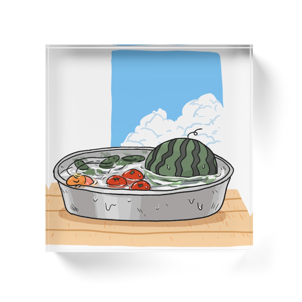 夏のえびさんアクリルブロック