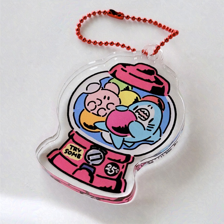 アクリルキーホルダー(ガムボールマシン)