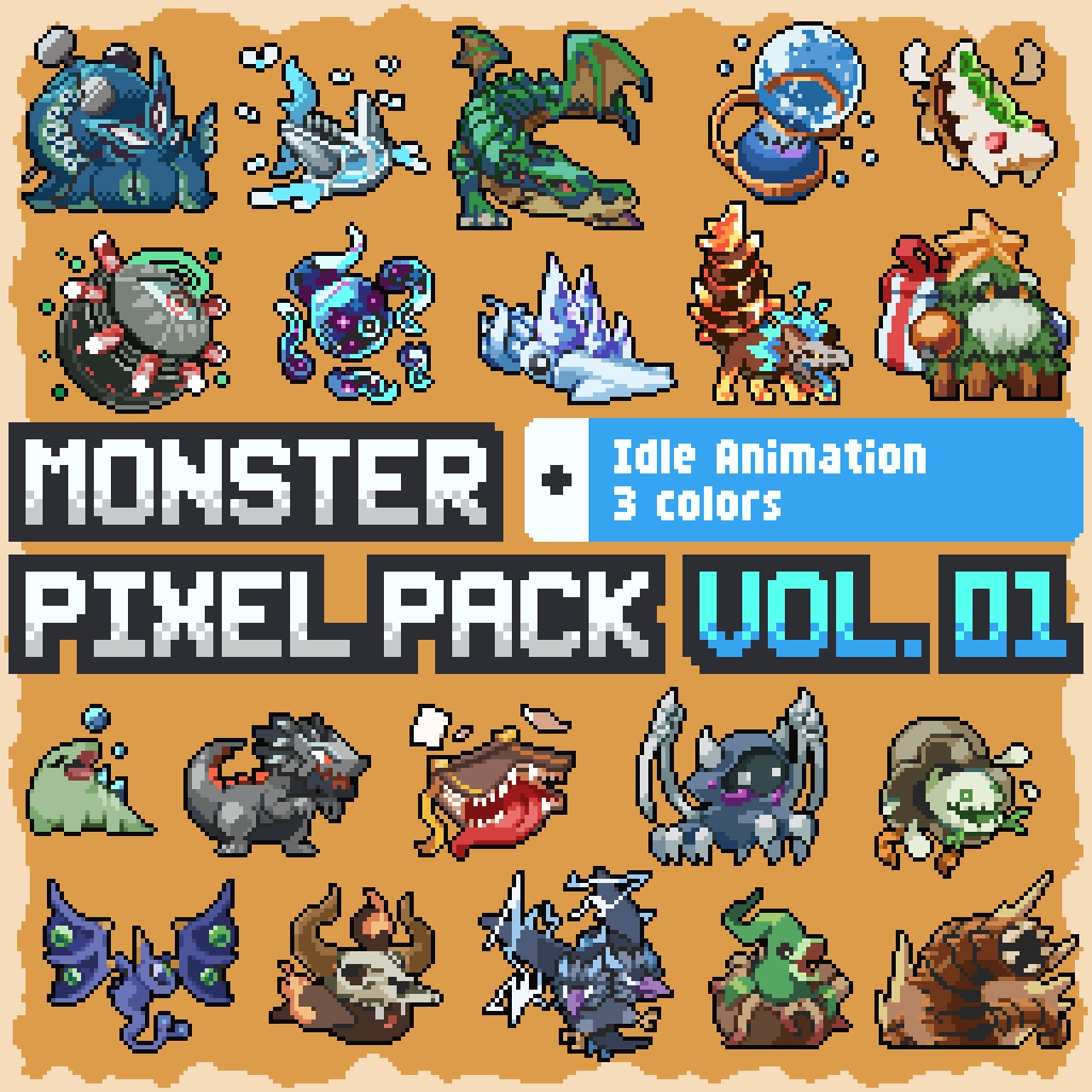 Mokemo Factory MONSTER PIXEL PACK Vol.1