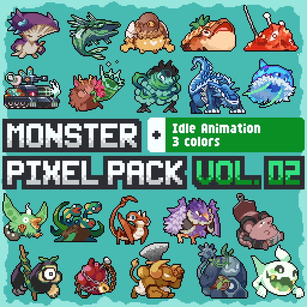 Mokemo Factory MONSTER PIXEL PACK Vol.2