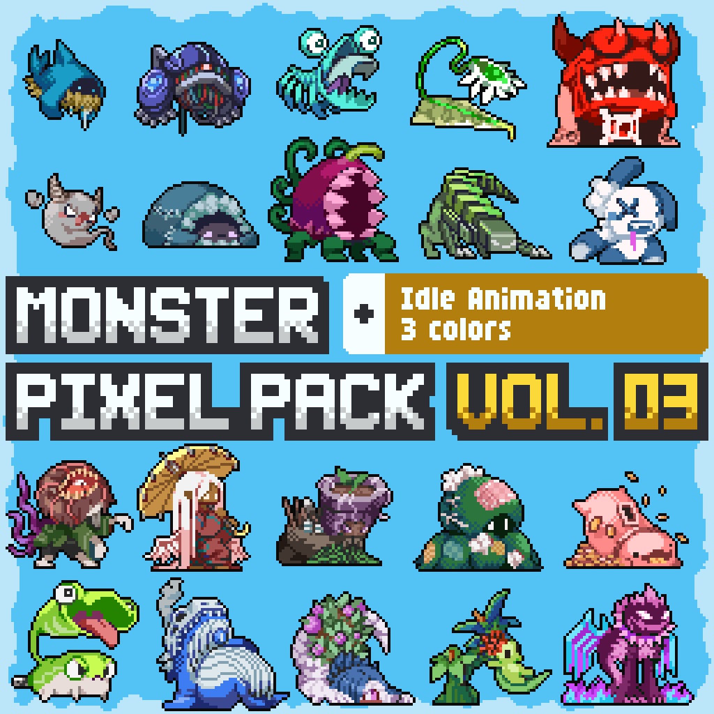 Mokemo Factory MONSTER PIXEL PACK Vol.3