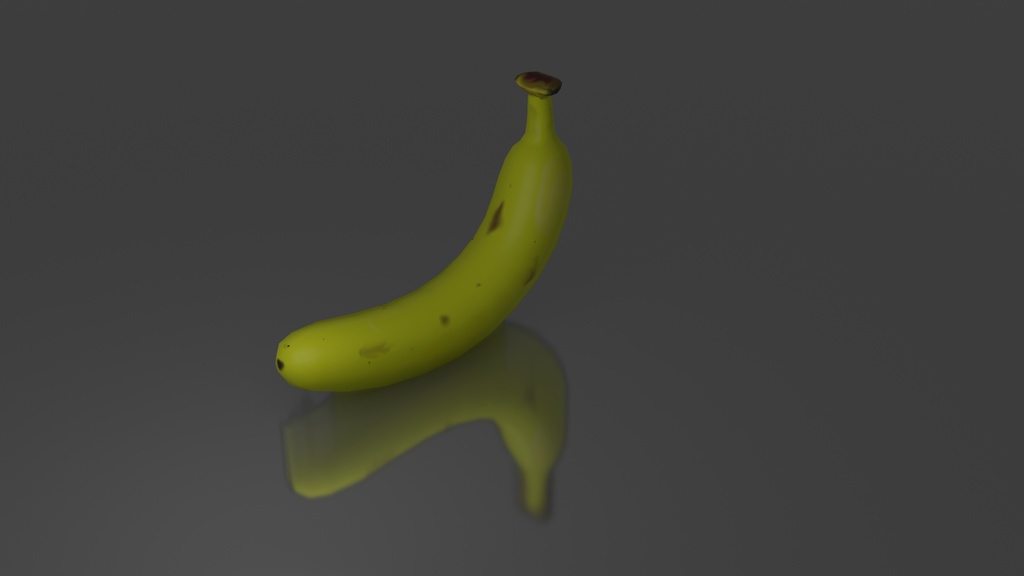 banana low poly 3D model