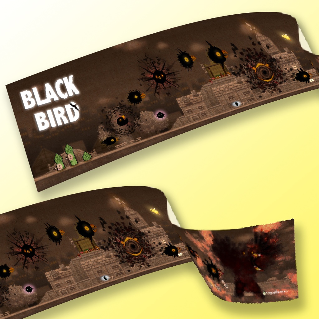 BLACK BIRD「黒鳥進化図マフラータオル」