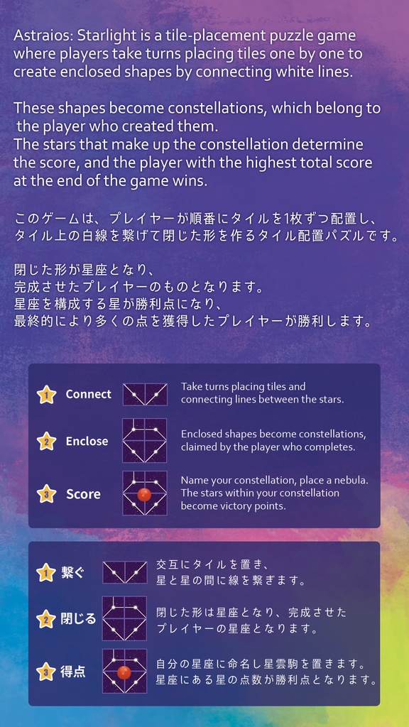 Astraios:Starlight アストライオ:ススターライト 星座蓄光タイル配置パズル