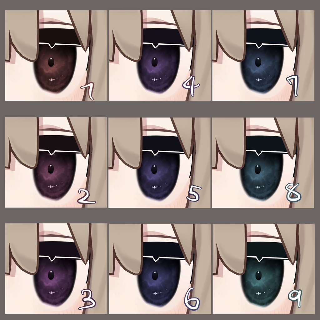 【キプフェル専用】雨雲eye ‐eye texture 23color & おまけ & PSD付き‐MZ12