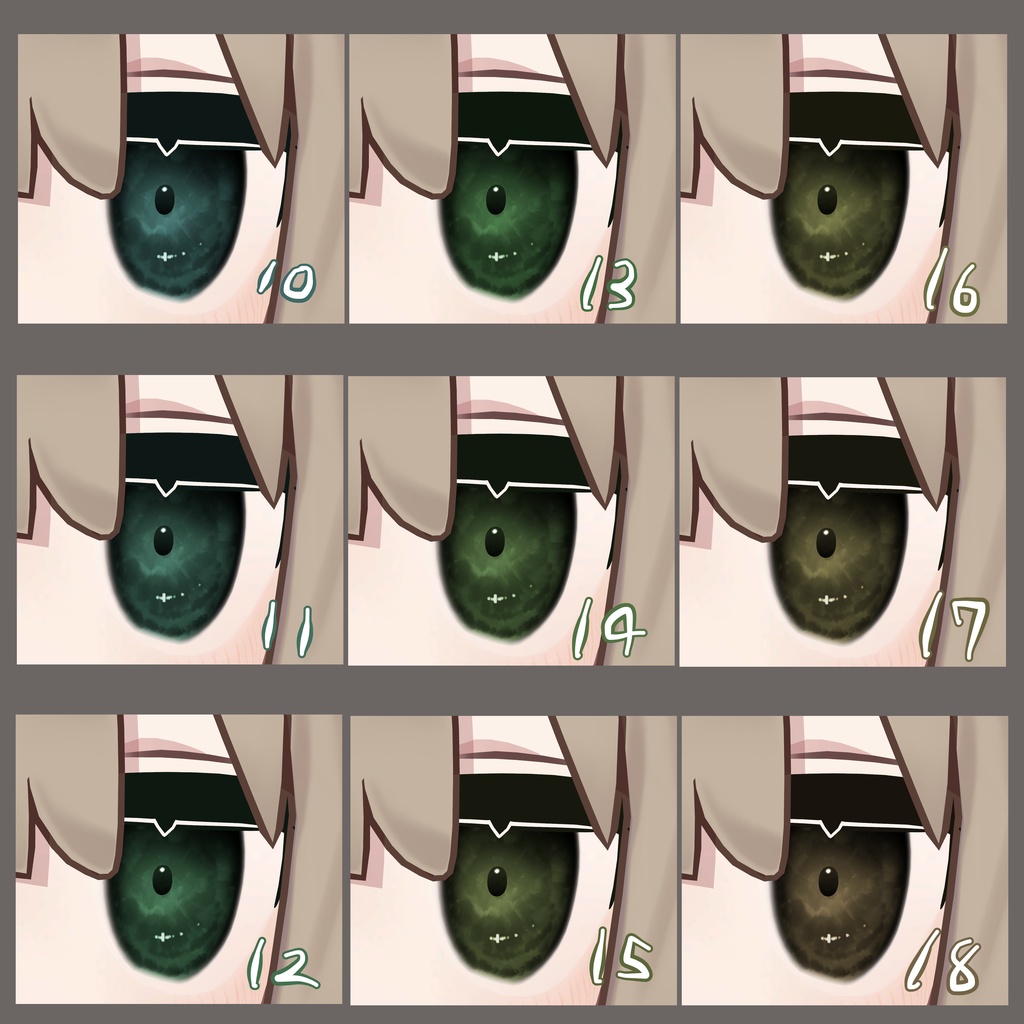 【キプフェル専用】雨雲eye ‐eye texture 23color & おまけ & PSD付き‐MZ12