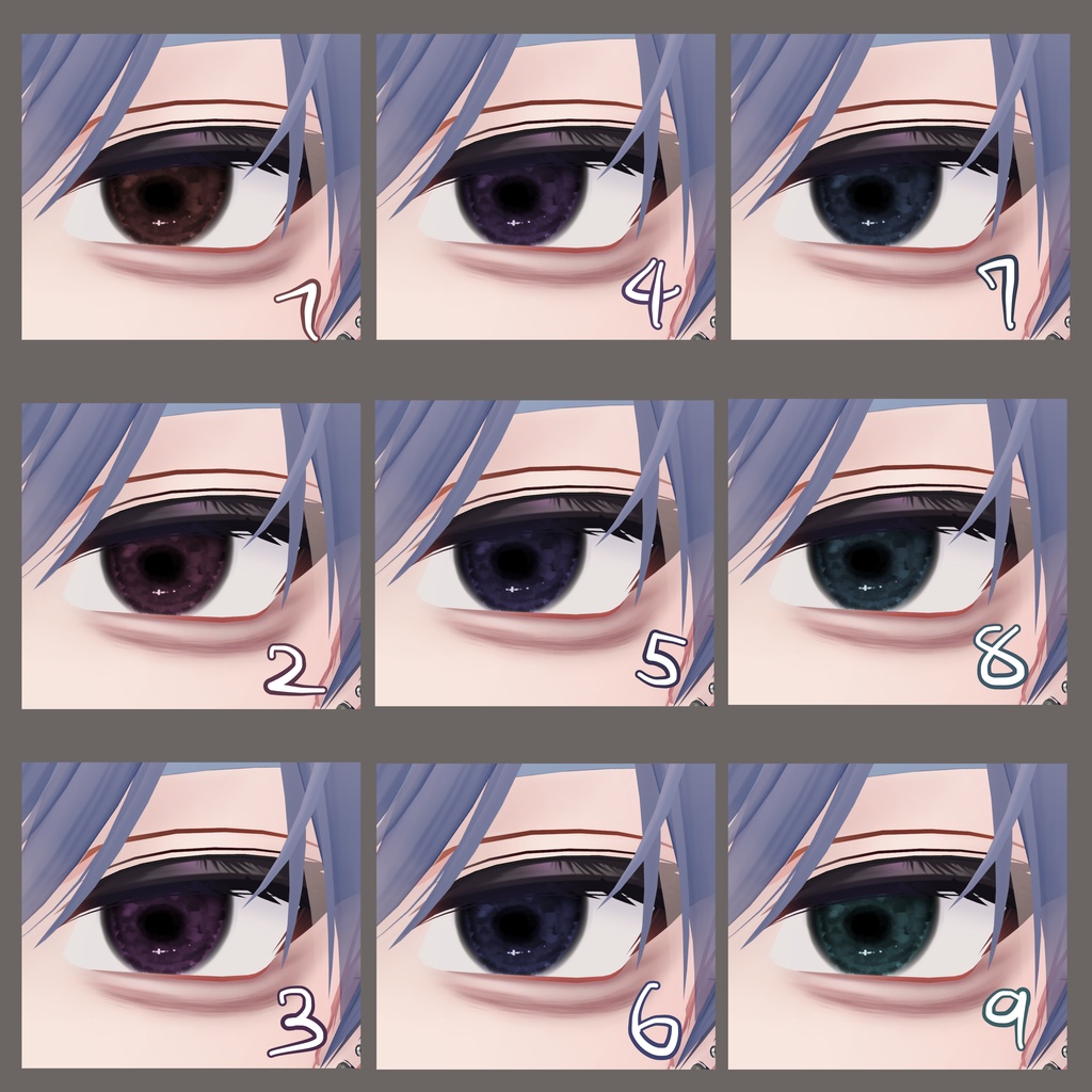 【狛乃専用】雨雲eye ‐eye texture 23color & おまけ & PSD付き‐MZ14