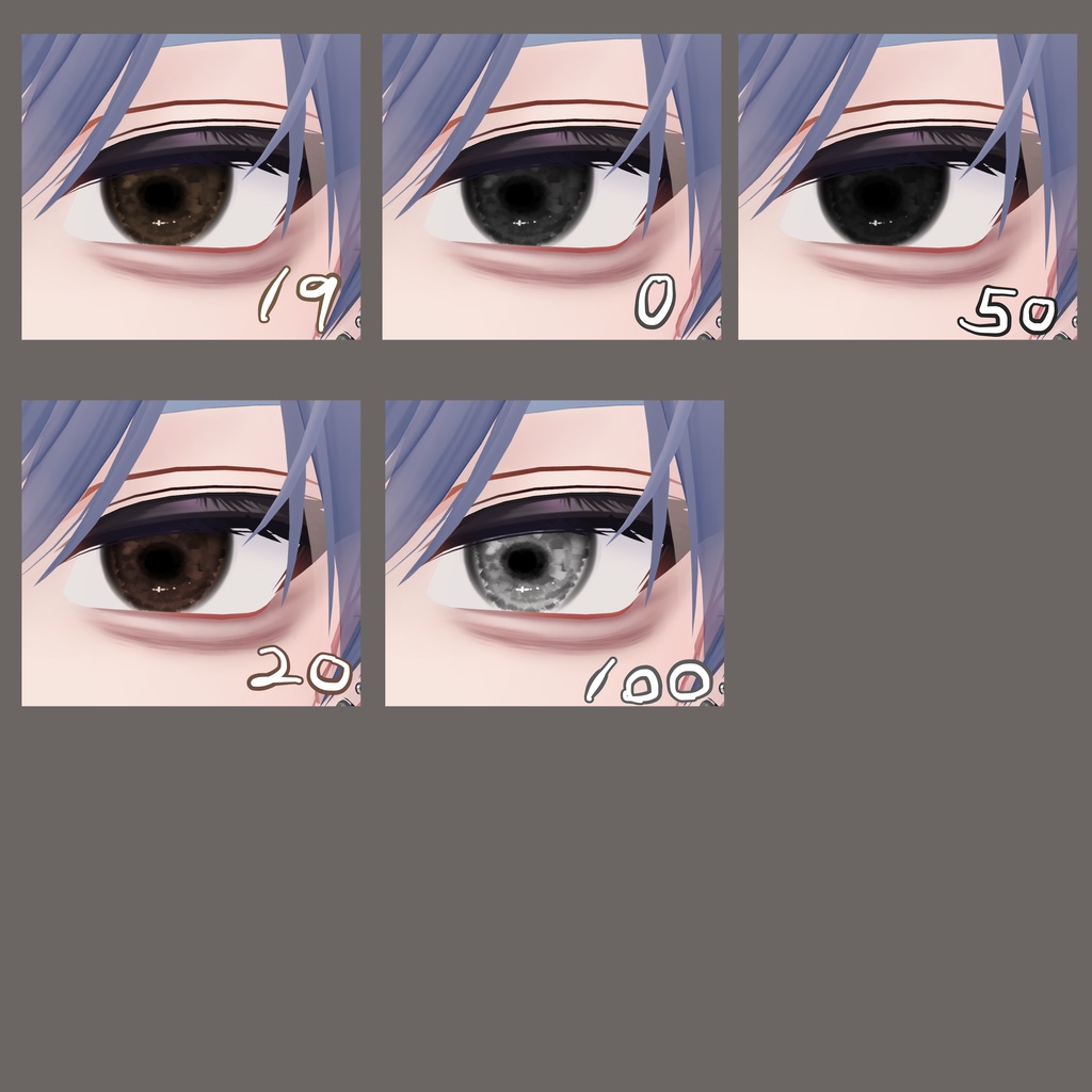 【狛乃専用】雨雲eye ‐eye texture 23color & おまけ & PSD付き‐MZ14