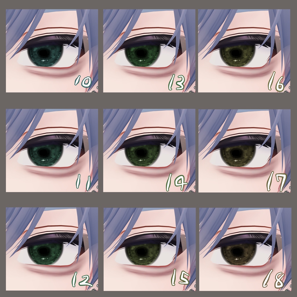 【狛乃専用】雨雲eye ‐eye texture 23color & おまけ & PSD付き‐MZ14