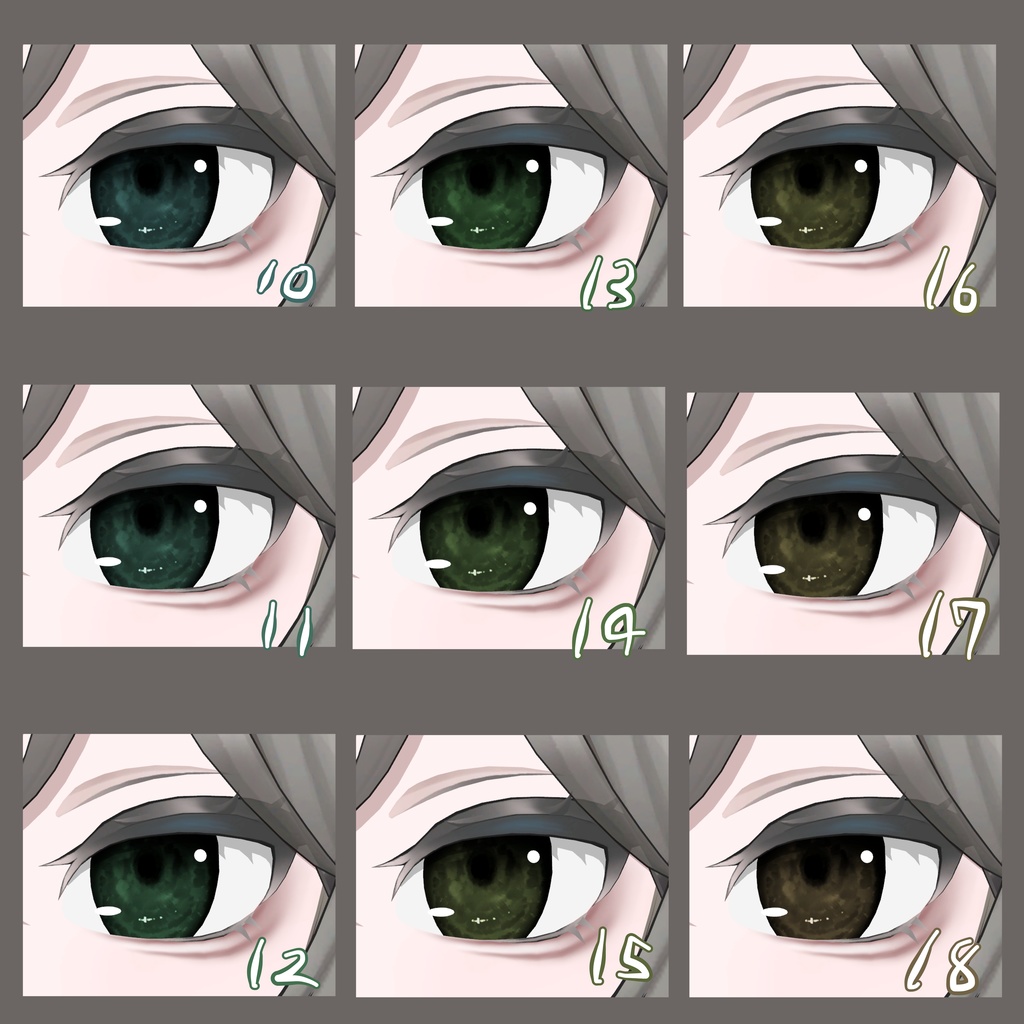 【ヒビキ専用】雨雲eye ‐eye texture 23color & makeup texture & PSD付き‐MZ15