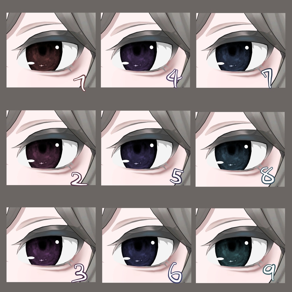 【ヒビキ専用】雨雲eye ‐eye texture 23color & makeup texture & PSD付き‐MZ15